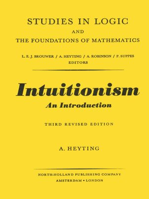 cover image of Intuitionism an Introduction
